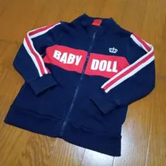 BABY DOLL ネイビー 　ジップアップ　トレーナー
