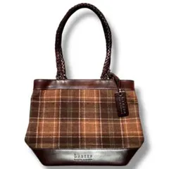 90s LAUREN RALPH LAUREN レザー チェック ハンドバッグ