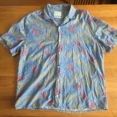ZARA MAN 花柄 半袖シャツ Lサイズ