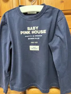 BABY PINK HOUSE 長袖カットソー 紺色130cm