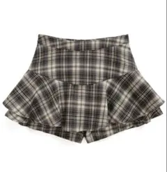 GRL チェック柄フリルスカートパンツ[ks006]