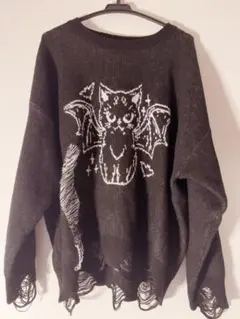 ROMWE ニット 黒 地雷系 サブカル