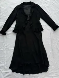 【極美品 M】コムサイズム セットアップ スーツ フォーマル ブラック