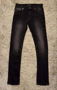 ザラ　ZARA スキニーデニム　ウォッシュブラック　ダメージ加工　旧タグ　31