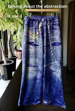 TALKING ABOUT THE ABSTRACTION/転写デニム【XL】