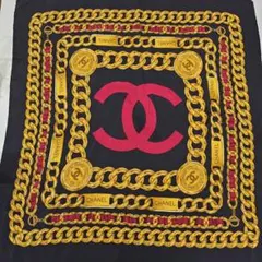 CHANEL シルクスカーフ 良品 マドモアゼル 大判 スカーフ シルク