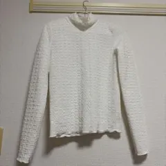 AS KNOW AS plus ホワイト長袖トップス