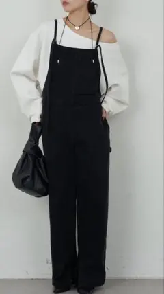 GALLARDAGALANTE ガリャルダガランテ ブラックオーバーオール