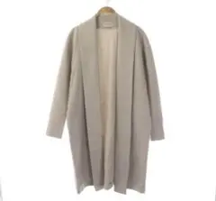 ユナイテッドアローズ ウール ショールカラーコート ロング ベージュ /DO