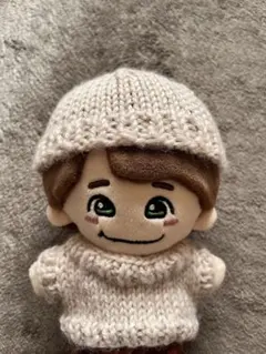 ちびぬい服 試作品 セーター ニット帽 2点セット（うすピンク）