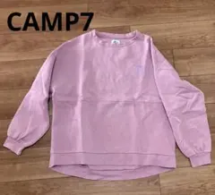 CAMP7 ピンク　オーバーサイズ　トレーナー　M エンボス加工　クルーネック