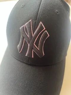 MLB　KOREA-ダイヤモンド-ボールCAP【ブラックピンク⠀】