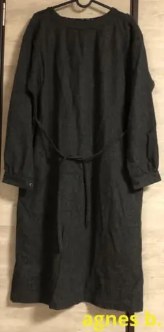 agnes b. アニエスベー　フランス製　ウール100% ロングワンピース