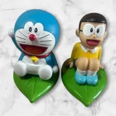도라에몽 のび太 フィギュア 2体セット 葉っぱモチーフ