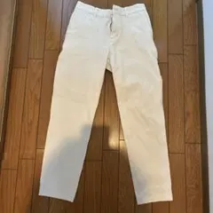 無印良品　レディース チノパンツ ホワイト S ウエストゴム