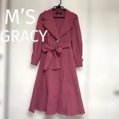 M’S GRACYフリル付き テーラードドレスコート　ピンクのサムネイル