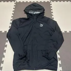 PUMA プーマ　フード付きナイロンジャケット ブラック