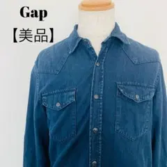【美品】ギャップ デニムシャツ 長袖 ボタン