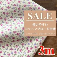 残り4点【年末年始SALE限定価格】3m SEVENBERRY コットンブロード