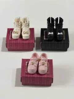 リカちゃん シューズコレクション 3足セット カプセルトイ ゴシック ブーティー