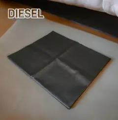 1200□DIESEL ディーゼル ショッパー 保存袋 合皮 ブラック L