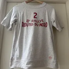 快晴堂謹製　半袖　Tシャツ 赤ロゴ　サイズ2 アイボリー　日本製のサムネイル