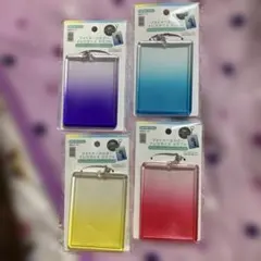 ♡セリア フォトキーホルダー トレカサイズ カラフル 4色セット♡のサムネイル