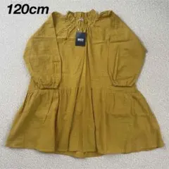 新品★BREEZE モックネック ワンピース 黄色 キッズ 女の子 120cm