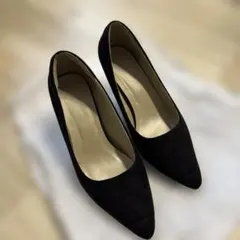走れるパンプス【美品】　ブラック　スエード