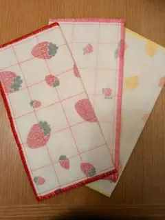 カヤ織りふきん　くだもの柄ふきん3枚セット
