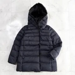 新品　theory luxe ダウンジャケット　ファー　ネイビー　38のサムネイル