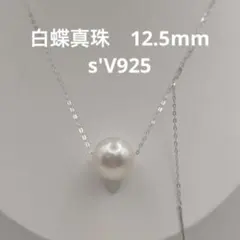 B+ 白蝶真珠　南洋真珠　12.5mm 本真珠パールネックレス