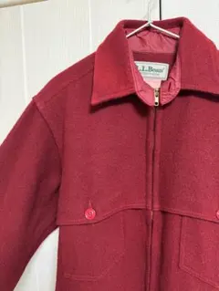 【値下げ交渉可】80s L.L.Bean ウールジャケット USA製相当 赤のサムネイル
