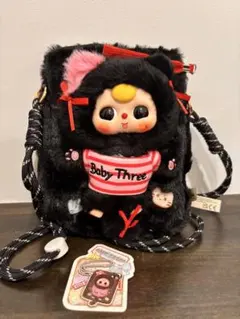 babythree ベイビースリー ベビスリ ぬいぐるみポシェット 黒猫