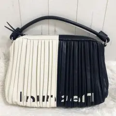 ☆美品☆ Desigual デシグアル ワンハンドル ショルダー 肩かけ 白黒