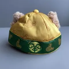 香港ディズニーランド　ダッフィー 旧正月　ファンキャップ　キッズ　イヤーハット