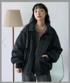 ギャザー ミリタリーブルゾン