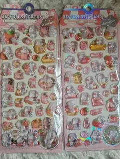 ストロベリーうさぎボンボンドロップシール