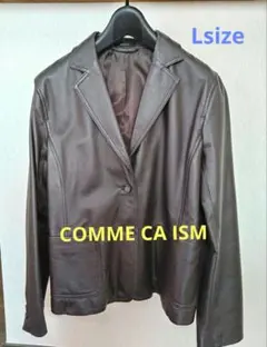 COMME CA ISM ダークブラウン レザージャケット