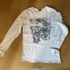 DIESEL ホワイト 長袖シャツ グラフィックプリント