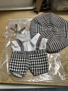 ハウンドトゥース柄 着せ替え服セット　２０cm用