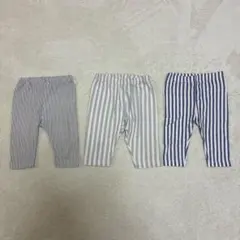 ユニクロ　90cm レギンスパンツ　まとめ売り　ストライプ　7分丈　西松屋