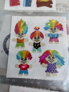 カラフルキャラクターシール5枚セット