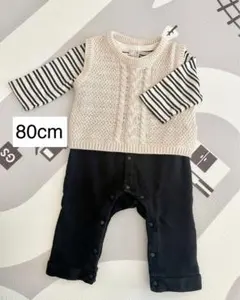 プチマイン　ベスト付 ロンパース 80cm