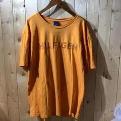 F22 US古着 TOMMY JEANS Tシャツ オレンジ XL