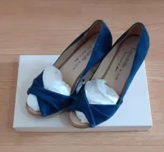 美品GAIMOサンダル ガイモ エスパドリーユ パンプス レザー 35ネイビー紺