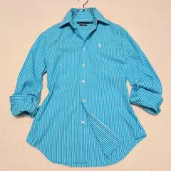 ラルフローレン スリムフィットコットンシャツ size4 M ストライプ