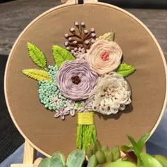 刺繍ブーケキット　刺繍セット　花束刺繍