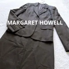 MARGARETHOWELL マーガレットハウエルブラウンスーツカシミヤ混入社式
