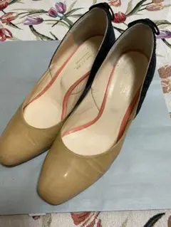 オデット エ オディール　パンプス 黒/ベージュ